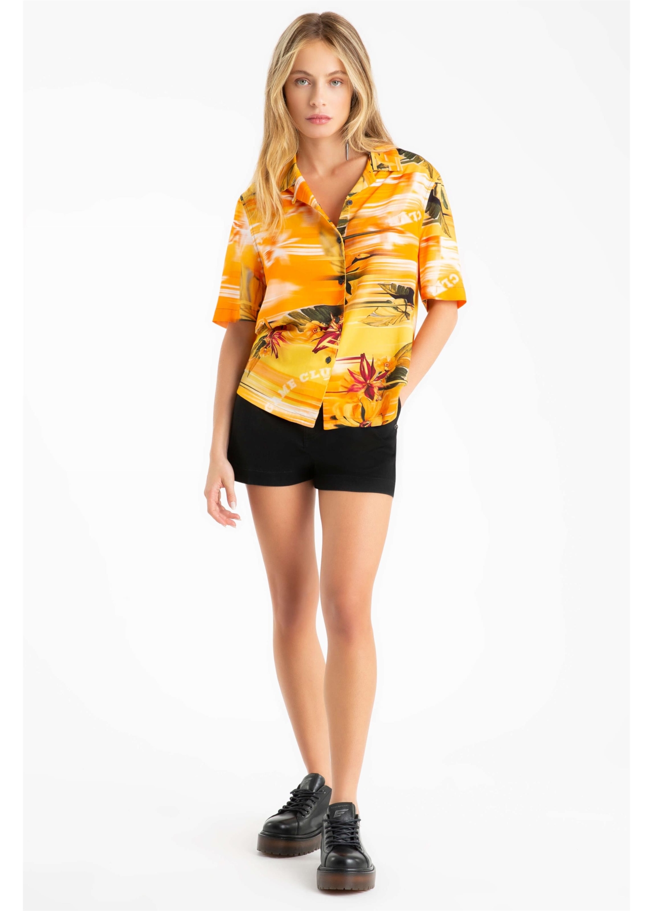 Camisa Color Garden Americ Laranja