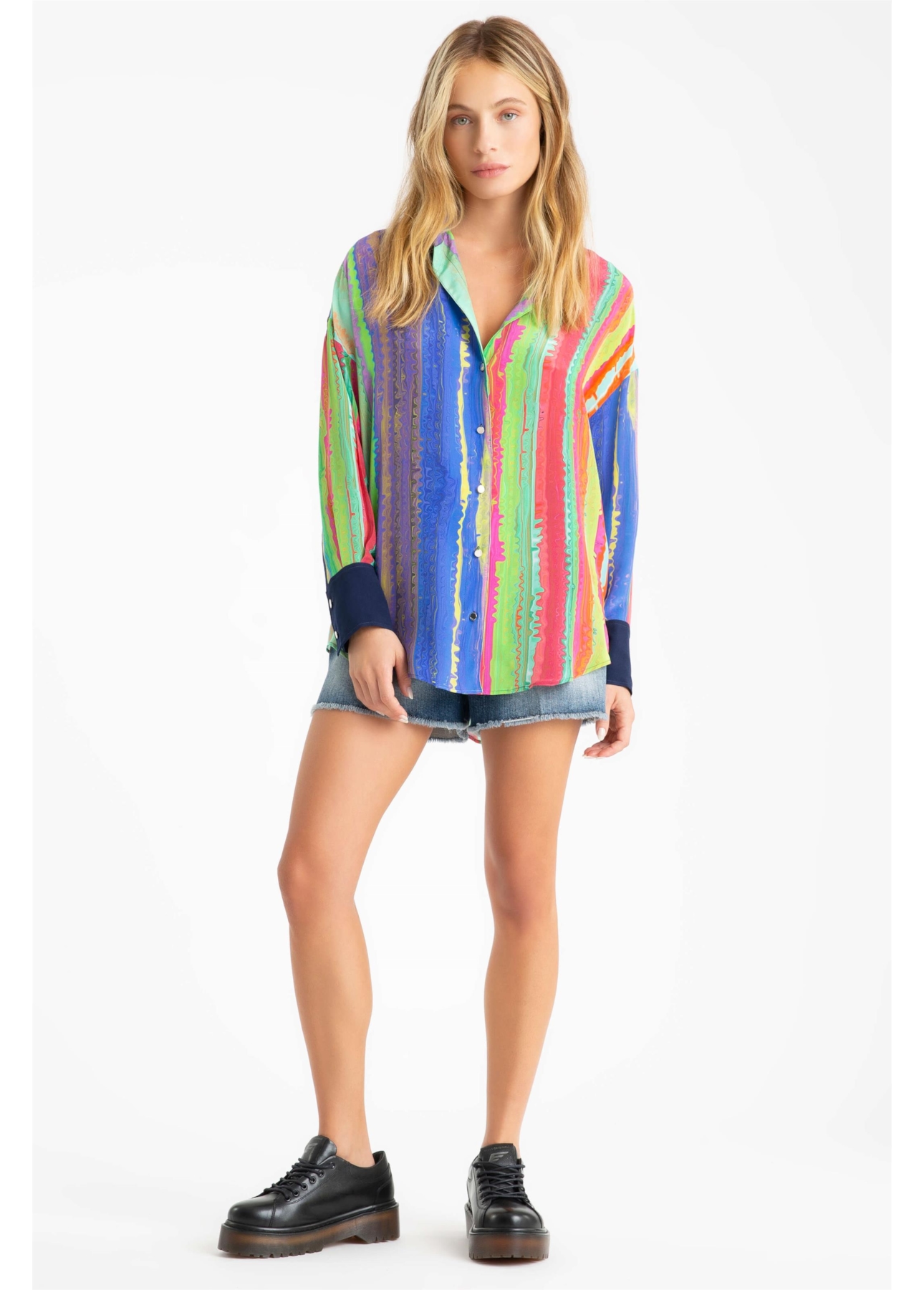 Camisa Colored Buttons Estampado