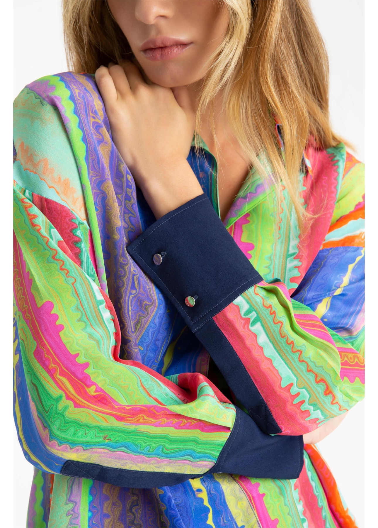 Camisa Colored Buttons Estampado