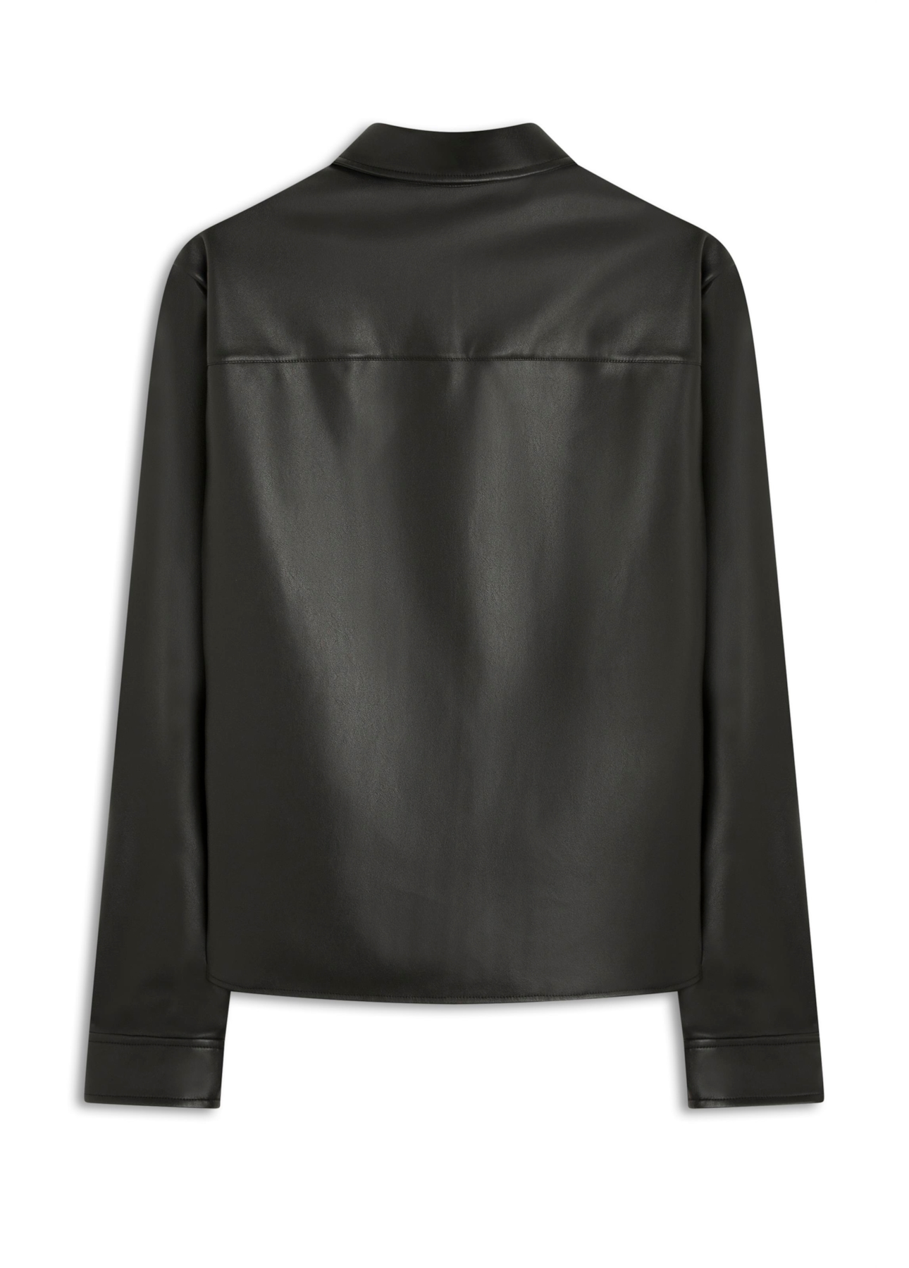 Camisa Comfort Vegan Leather Preto