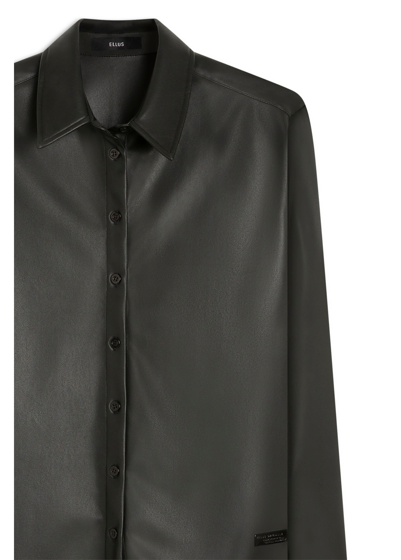 Camisa Comfort Vegan Leather Preto