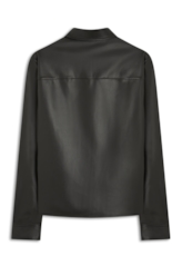 Camisa Comfort Vegan Leather Preto