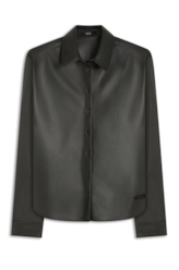 Camisa Comfort Vegan Leather Preto