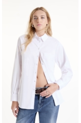 Camisa Cotton Acetinado Fluid Branco