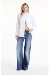 Camisa Cotton Acetinado Fluid Branco