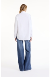 Camisa Cotton Acetinado Fluid Branco