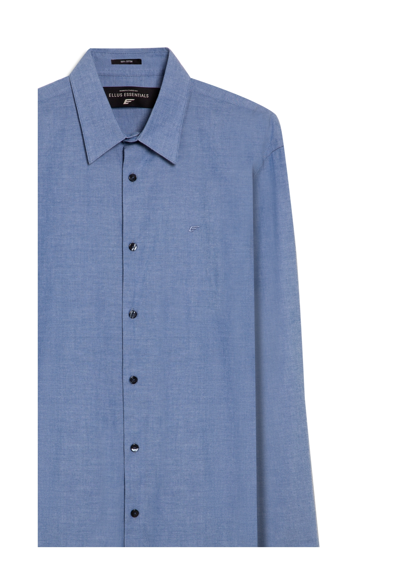 Camisa Cotton Chambray Classic Irish Ml Azul Jeans