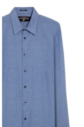 Camisa Cotton Chambray Classic Irish Ml Azul Jeans