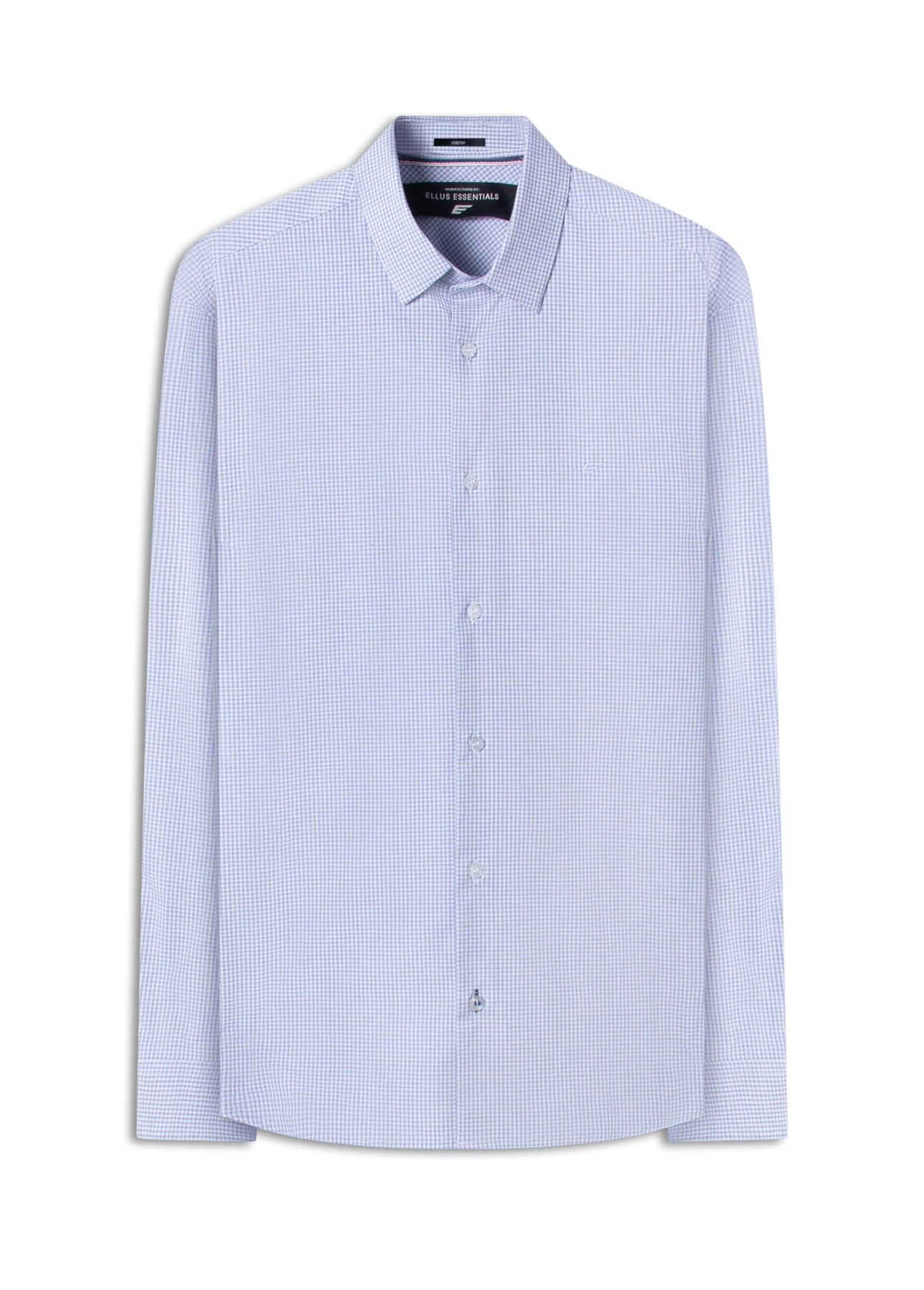 Camisa Cotton Ly Xadrez Monza Slim Xangai Azul Claro Mescla