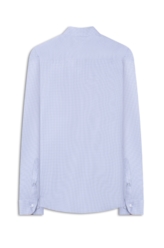 Camisa Cotton Ly Xadrez Monza Slim Xangai Azul Claro Mescla