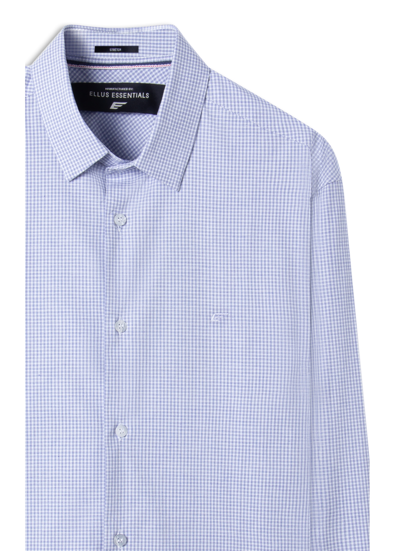 Camisa Cotton Ly Xadrez Monza Slim Xangai Azul Claro Mescla