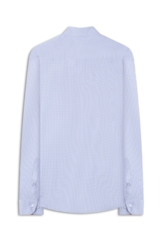 Camisa Cotton Ly Xadrez Monza Slim Xangai Azul Claro Mescla