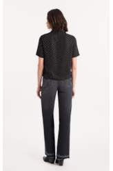 Camisa Crepe Petit Preto