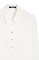 Camisa Crepe Texture Classic Off White