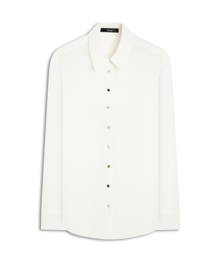 Camisa Crepe Texture Classic Off White