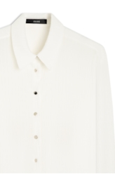 Camisa Crepe Texture Classic Off White