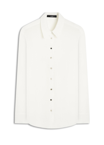 Camisa Crepe Texture Classic Off White