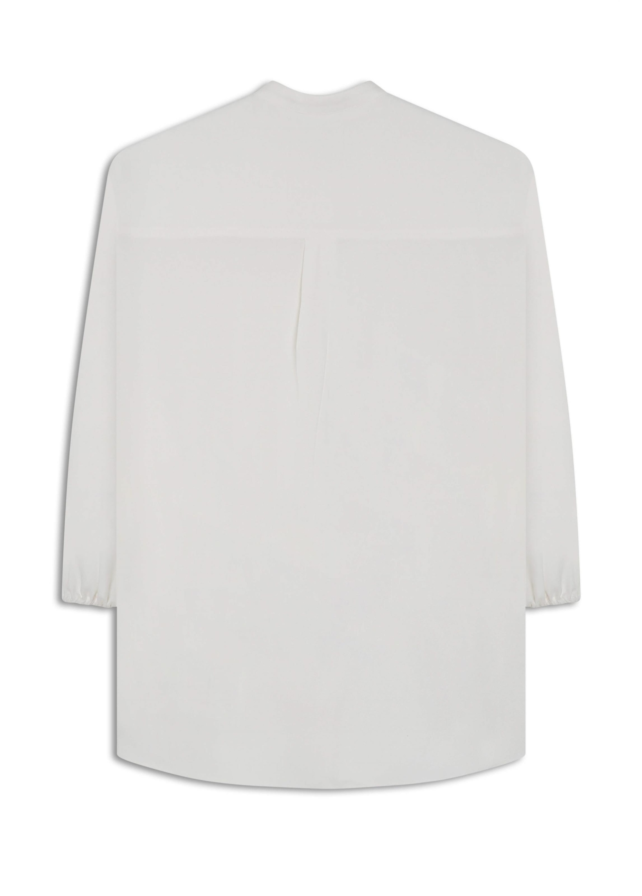 Camisa Crepe Visco Ruffle Shirt Off White