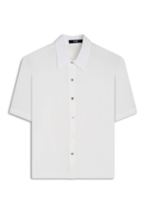 Camisa Cropped Shirt Georgette Off White