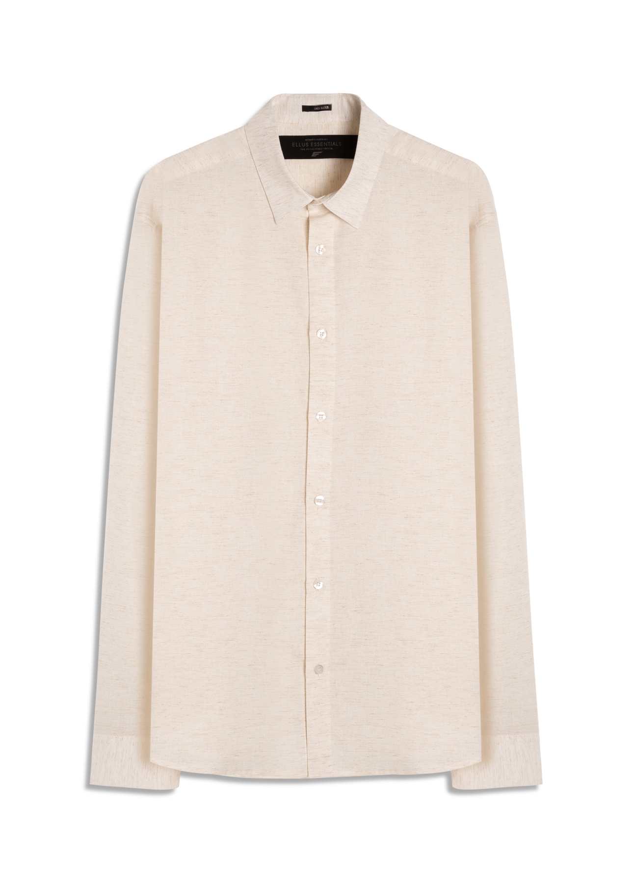 Camisa Cross Dye Linen Blend Classic Button Down Natural