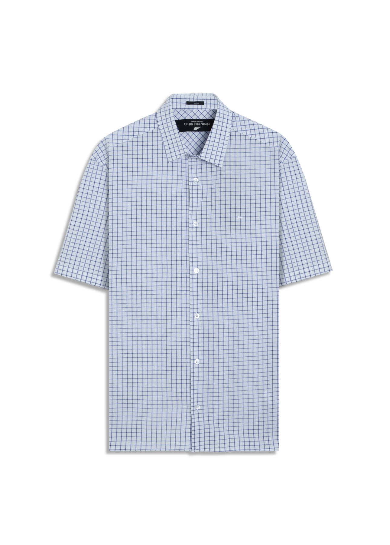 Camisa Crumpled Stretch Azul Bic
