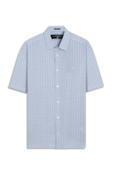 Camisa Crumpled Stretch Azul Bic