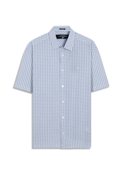 Camisa Crumpled Stretch Azul Bic