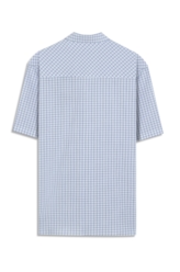 Camisa Crumpled Stretch Azul Bic