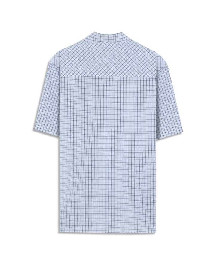 Camisa Crumpled Stretch Azul Bic