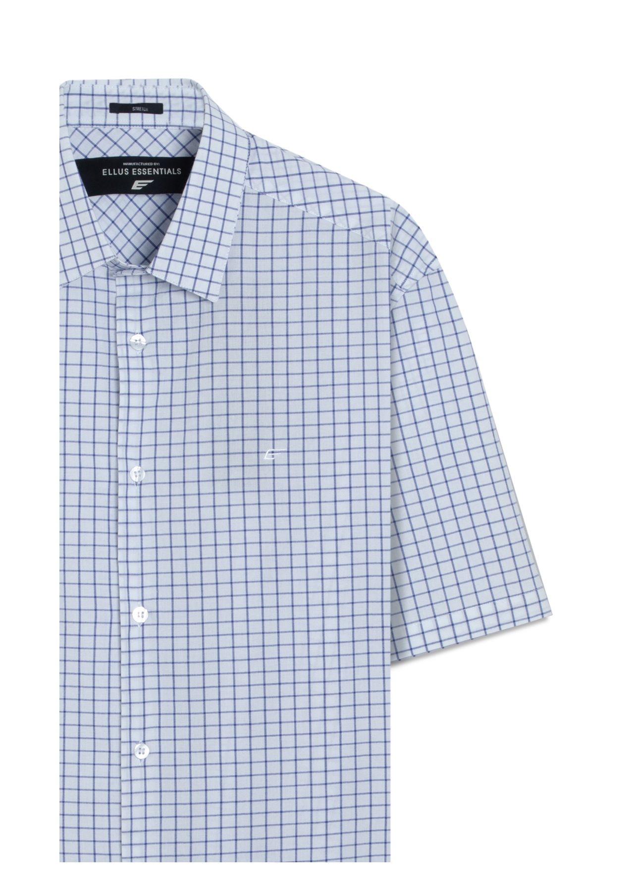Camisa Crumpled Stretch Azul Bic