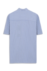 Camisa Crumpled Stretch Azul Bic