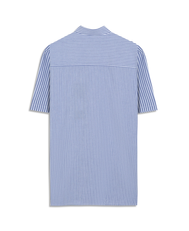 Camisa Crumpled Stretch Azul Bic
