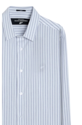 Camisa Crumpled Stretch Santa Azul Bic