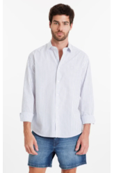 Camisa Crumpled Stretch Santa Azul Bic