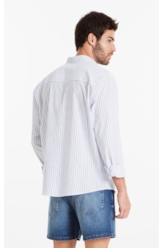 Camisa Crumpled Stretch Santa Azul Bic