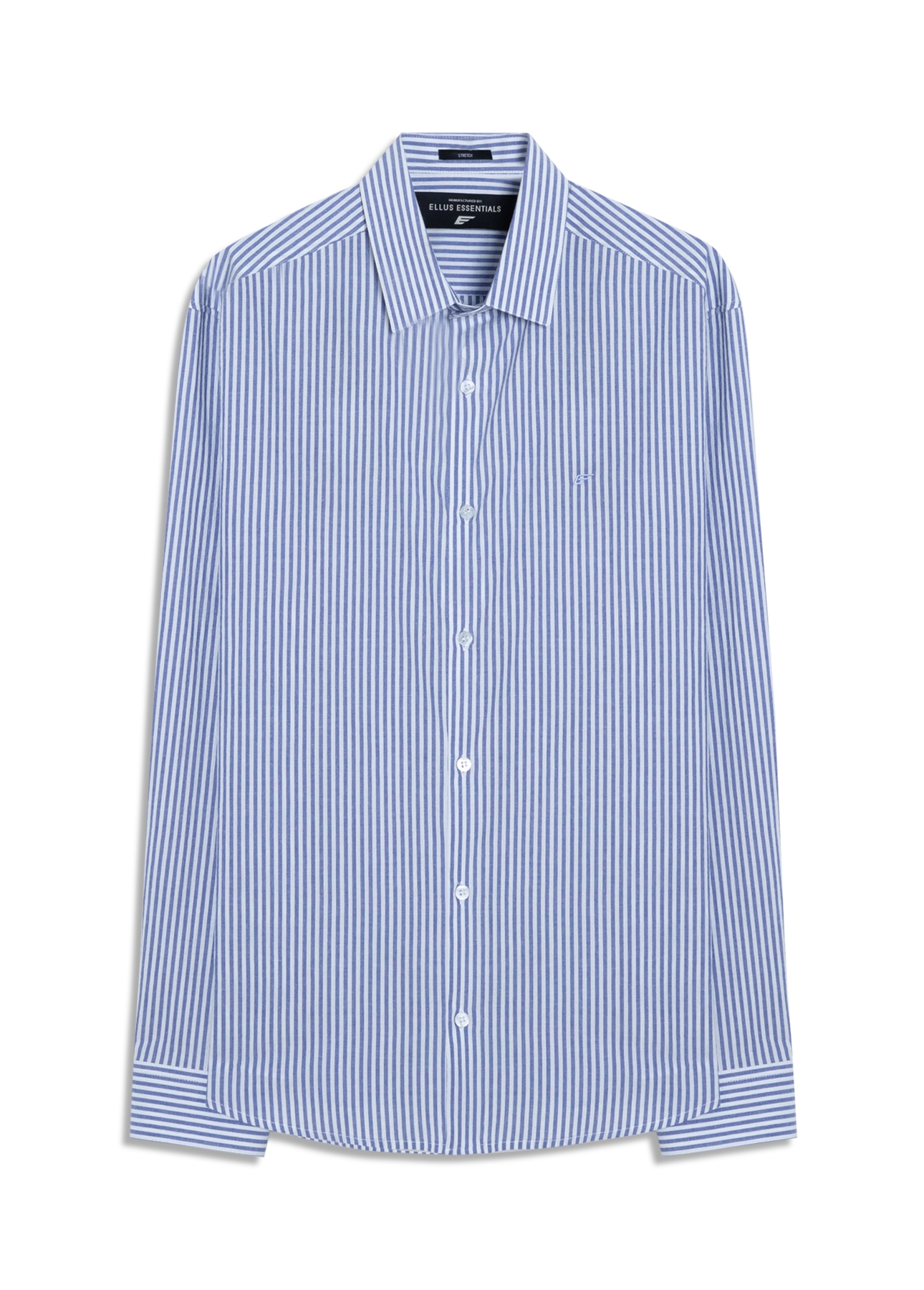 Camisa Crumpled Stretch Santa Paula Listras Cla Azul Bic