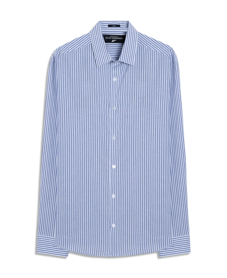 Camisa Crumpled Stretch Santa Paula Listras Cla Azul Bic