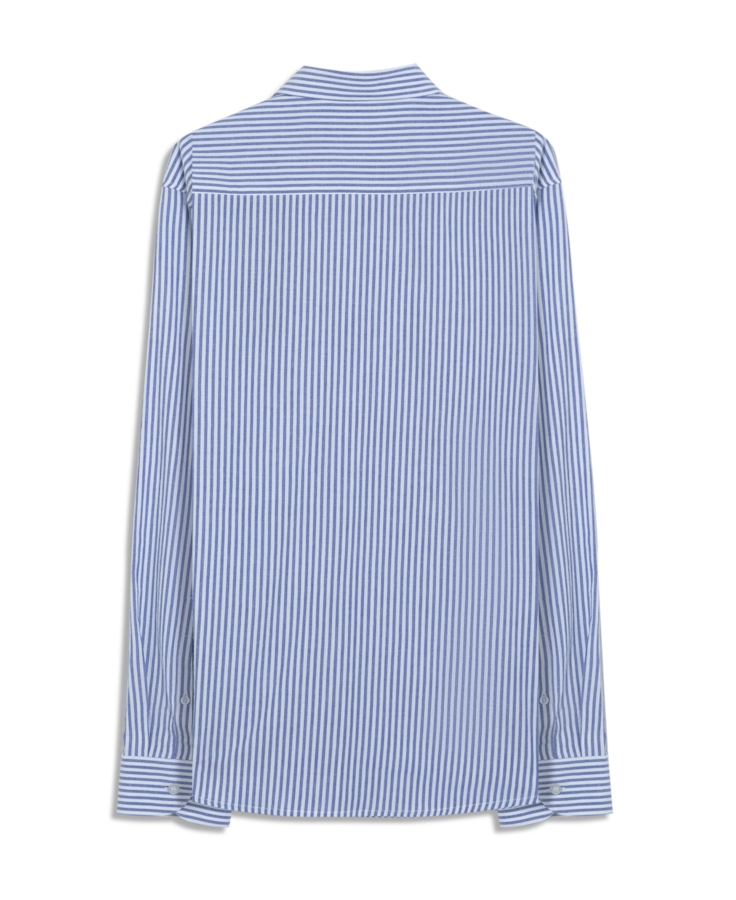 Camisa Crumpled Stretch Santa Paula Listras Cla Azul Bic