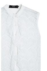 Camisa Ferrete Ruffle Sleeveless Off White