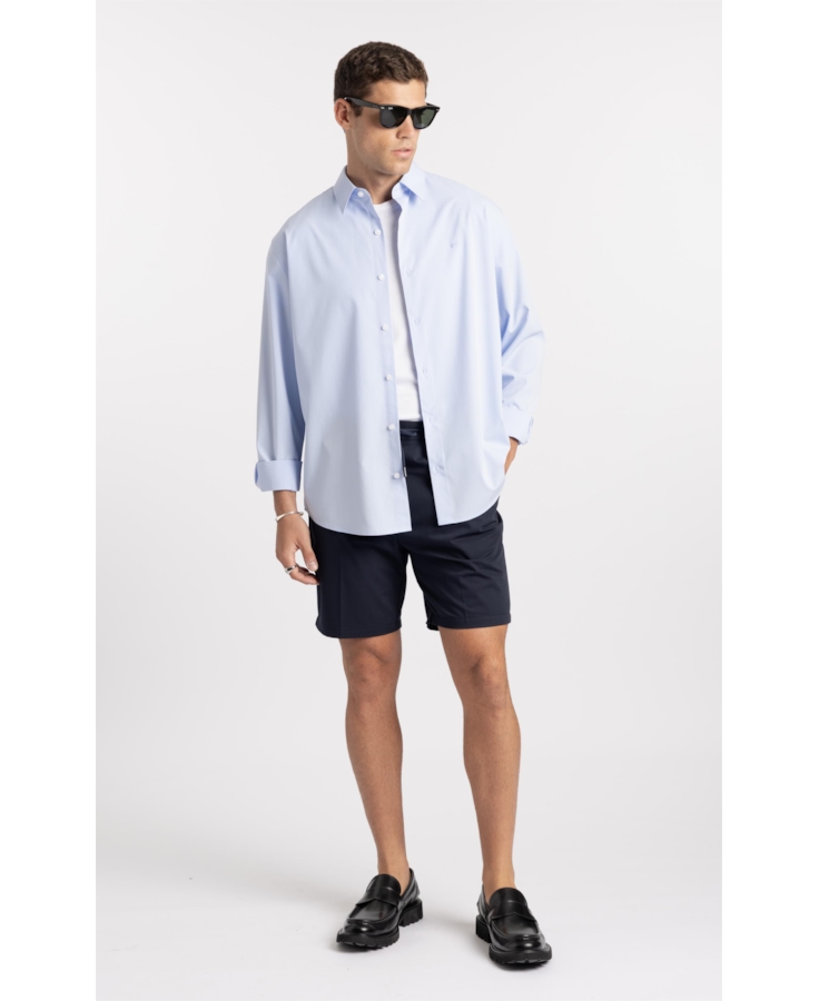 Camisa Fil a Fil Modal Classic Azul Claro