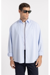 Camisa Fil a Fil Modal Classic Azul Claro