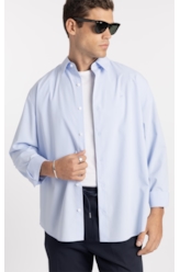 Camisa Fil a Fil Modal Classic Azul Claro