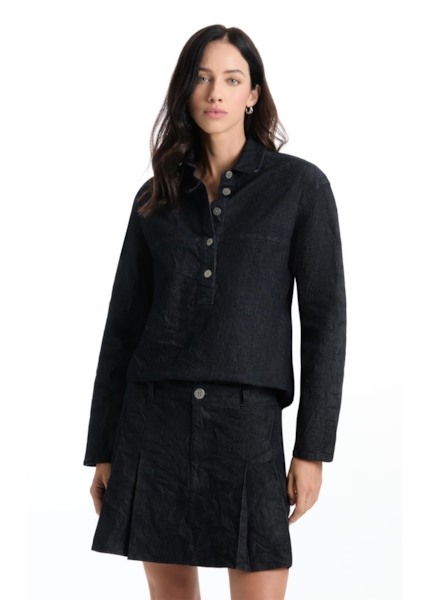 Camisa First Blue Camisa Zetex 2107-Lav. Amac+res e Amassado