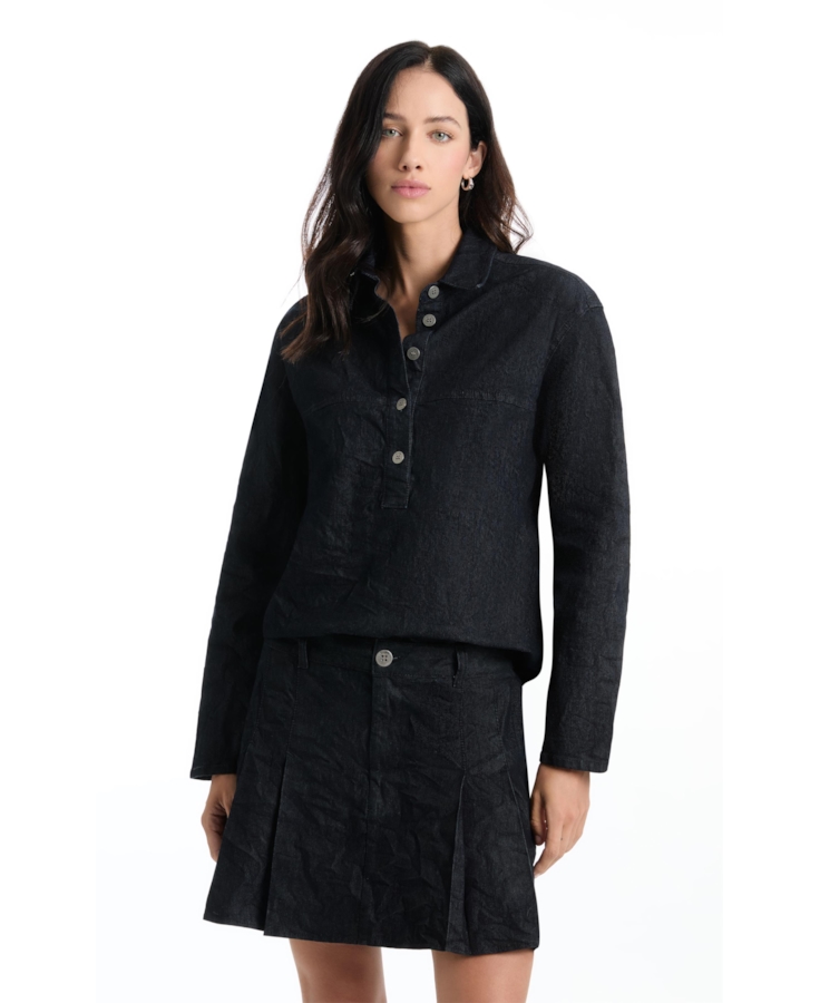 Camisa First Blue Camisa Zetex 2107-Lav. Amac+res e Amassado