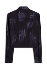 Camisa Flame Surf Cropped Purple Blue