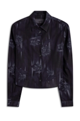 Camisa Flame Surf Cropped Purple Blue