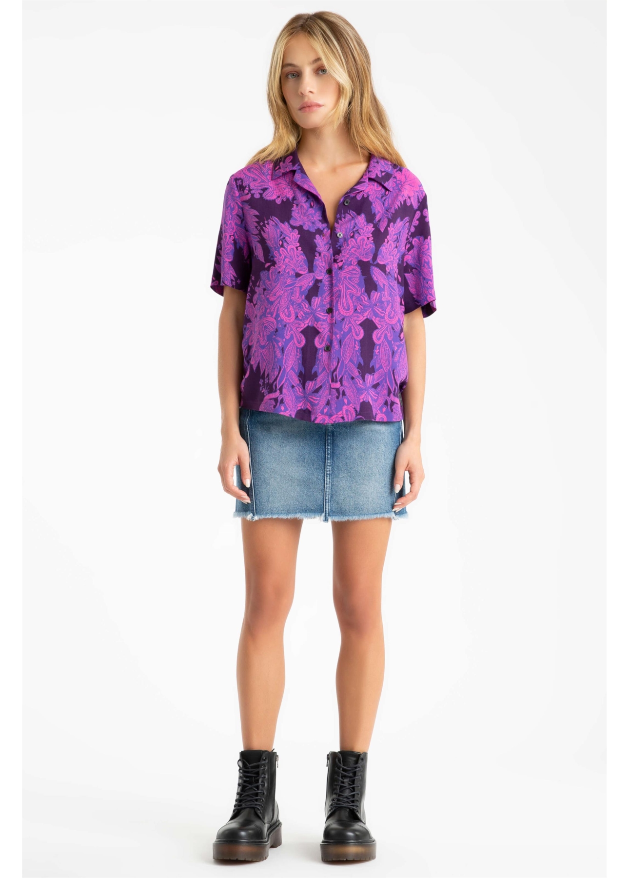Camisa Floral American Pink