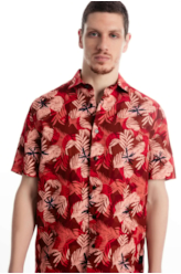 Camisa Flower Power Surf Vermelho