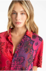 Camisa Flowers Mix American Estampado