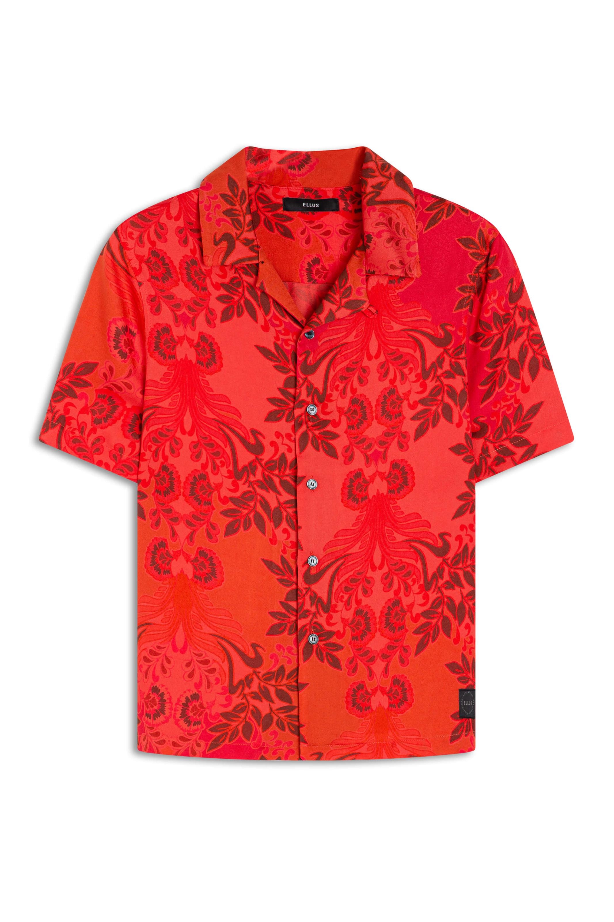 Camisa Flowers Mix American Laranja